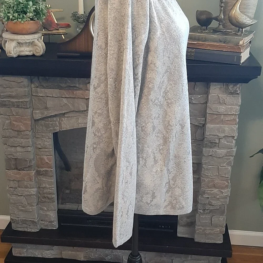 Chico's Tunic Shimmery Silver and Blue Size 3= US XL - Picture 7 of 7